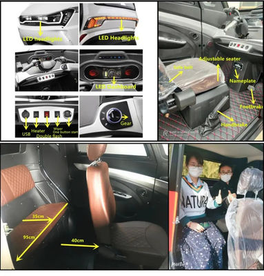 tricycle électrique de passager de batterie adulte du tricycle 80Ah LiFePo4 de roue de 60V 1500W 3