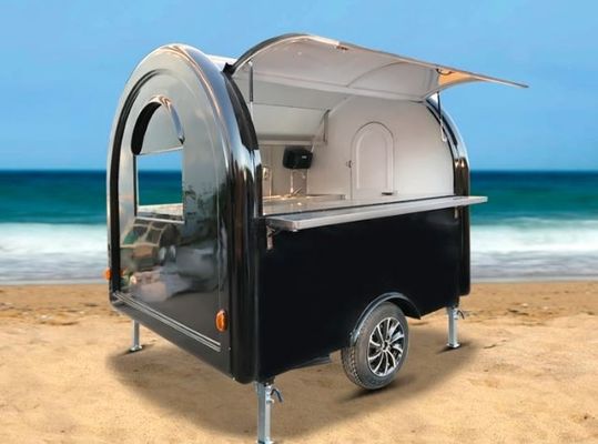 Fabrique de hamburgers en plein air Trailer de restauration mobile de restauration rapide avec cuisine en acier inoxydable