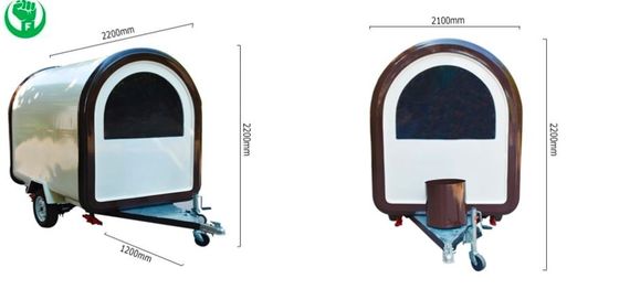 Fabrique de hamburgers en plein air Trailer de restauration mobile de restauration rapide avec cuisine en acier inoxydable