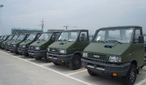 95km/H Second Hand Off Road Vehicles Four Wheel NJ2045SFA5G IVECO Diesel Truck