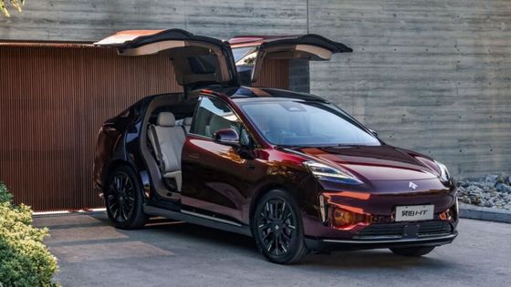 2023 The GAC Aion's Hyper HT Fastback SUVRWD Battery Swap Version With Gull Wing Doors, 245 Hp, 550 Km Of Range